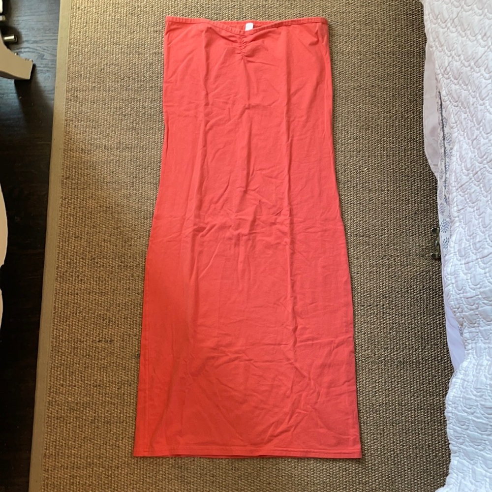 American Apparel Strapless Casual Midi Dress